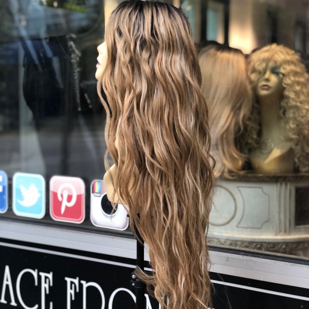 Super Long Blonde Beach Waves Party Wig Sexy Long - Picture 7 of 8